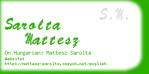 sarolta mattesz business card